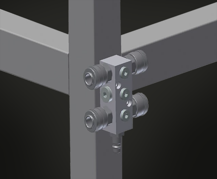 TMT 2000 4-fold compressed air connection Someco